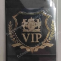 2pcs VIP Badge Nickel Metal Car Emblem Thin Decal Sticker Car window pillar trim Sticker Rear Windscreen Decal body sticker|Car