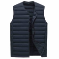 2021 Spring autumn Men's Waistcoat Ultra Light Cotton Vest Men Without Collar Waterproof Sleeveless Warm Male Slim Clothes,B