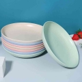Kitchen Plastic Plates Wheat Straw Food Sauce Dish Taste Board Snack Fruit Plates Round Household Dishes Modern Dinner Plates|Di
