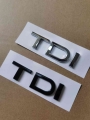 1x Chrome Glossy Black Abs Tdi Car Rear Emblem Sticker For Audi A1 A3 A4 A5 A6 A6l A7 A8 S3 S6 Q3 Q5 Q7 Tt S Rs - Car Stickers -