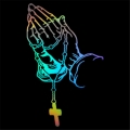Pearl Rosary God Jesus Christ Crown Car Sticker Vinyl Truck Window Bumper Decoration Decal,for Various Surface Decoration - Car