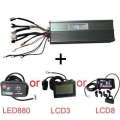 Electric Bike 45a 48v 1500w/2000w Dc Sine Wave Brushless Bicycle 18 Mosfet Controller + Led Lcd3 Lcd8 Display Control Panel - El