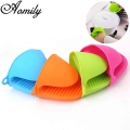 Aomily 1Pc Silicone Heat Resistant Gloves Clips Insulation Non Stick Anti slip Pot Bowel Holder Clip Cooking Baking Oven Mitts|O