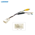 Leewa 1pc Car Radio Audio Parking Rear Camera Video Plug Converter Cable For Hyundai Kia Parking Reverse Wire Adapter #ca7088 -