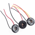 2pcs 1156 1157 Bulb Socket BAY15D Lamp Holder P21/5W Adapter Base Connector For Brake Light Plastic Car Accessories|Cables, Adap