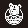 13cm*15cm Baby On Board Sticker Baby In Car Vinyl Decals Motorcycle Car Sticker Car-styling Black/silver Colorful - Car Stickers