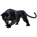 Cartoon 3D Car Stickers Animal Black Panther Roaring Bumper Motorcycle Helmet Decal Vinyl Cover Scratches Waterproof PVC|Car St