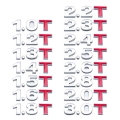 Car Displacement Sticker Metal 1.0 1.2 1.5 1.6 1.8 2.0 2.5 2.8 3.0 T Volume Logo Car Rear Trunk Emblem Badge Vehicle Stickers -