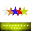 10/12pcs Star Arrow Stickers Car Reflective Honeycomb Decals Motorcycle Auto Truck Cycle Night Safety Driving Reflective Signs|C