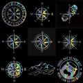 Car Sticker Nswe Compass Funny Car Decal Reflective 3d Stickers On Car Warning Sign Vinyl Car Styling Accessories - Car Stickers