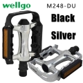 Wellgo Ultralight Bearing Pedals M248 Road Bike Pedal Mtb Accessories M248du Aluminum Alloy Black Silver Mountain Bicycle Parts