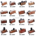 10pcs SS 12D00 Slide switch slide gear fluctuation band 2/3 file single double horizontal mini horizontal power supply|Switches|