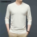 COODRONY Brand Autumn Winter Soft Warm V Neck Sweater Shirt Classic Casual Pure Color Pullover Men Knitwear Jersey Homme C1348|P