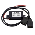 Dc-dc Converter Module 12v To 5v 3a 15w Double Usb Step Down Power Output Adapter Car Potting Waterproof Power Supply Module - C