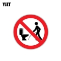 YJZT 11.5CM*11.5CM Warning NO Hit The Toilet Car Sticker PVC Decal 12 1469|Car Stickers| - Officematics.com