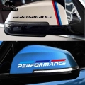 2pcs M Power Performance Car Rearview Mirror Sticker For Bmw 1 3 4 5 7 Series Gt X1 X3 X4 X5 X6 F15 F16 F18 F10 F25 F30 F31 F34