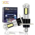 2pcs Super Bright H1 H3 Led Bulb 30 4014smd Car Fog Lights 6500k White Driving Day Running Lamp Automobiles Bulbs - Fog Light Bu