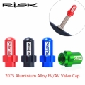 2pcs/box RISK Lightweight Aluminum Alloy Mountain Road Bike Bicycle Tire FV AV Presta Schrader Valve Cap Dust Cover|Valve| - O