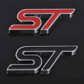 ABS Chrome Car Sticker Sport Emblem Auto Badge Decal For Ford ST Logo Fiesta Ecosport 2009 2015 Focus Car Styling Accessories|