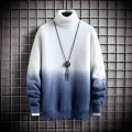New Winter High Neck Thick Warm Sweater for Men Turtleneck Brand Mens Sweaters Slim Fit Pullover Men Knitwear Male Double Collar