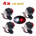 4x 12V/24V 2LED Side Marker Light Truck Light Indicator Trailer Lorry Lamps Van Caravans Safety Turn Signal Lamp Warning Light|T