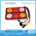 2X 12/48 60V Electric three wheel semi closed rear light vehicle tricycle taillight car turn signal brake Warning Indicator Lamp