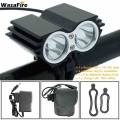 WasaFire 7000lm Bike Light 2x T6 Bicycle Headlight MTB Head Lamp Cycling Front Flash Lights with 18650 Battery Pack + Charger|Bi