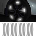 Car Tire Rim Sticker Auto Reflective Sticker Safety Luminous Stripe Wheel Hub Exterior Decoration For Vehicle Motorcycle Bicycle