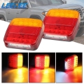 1 Pair 12V 26 LED Trailer Tail Light Turn Signal Indicator Headlight Marker Lights For Truck Rear Stop Lamp Number Plate Light|T