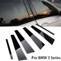 6* Car Window Casement Pillar Trim Reflective Black Bright For Bmw F30 328i 335i Car Accessories Door Trim Decorative Decal - Ca