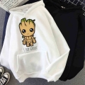 2021 Anime Funny Groot Men's Hoodies Unisex Sweatshirt Movie Hero Printing High Quality Baby Groot Hoodie oversized Hoody To