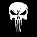 Interesting Punisher Decoration 10.3 17.9cm Black/silver Vw - Officematics.com