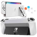 Heystop Dockable Case For Switch Oled Model, Tpu & Pc Protective Case Compatible With Nintendo Switch Oled Cover Case - Case