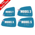 2 Pcs/box Suitable For Tesla Model3/y/x/s Car Rearview Mirror Rainproof Stickers Reverse Mirror Waterproof Film Rainproof - Car
