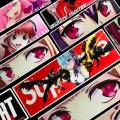 Reflective Jdm Girl Anime Reflective Car Styling Auto Rear Windshield Window Rear Windshield Body Sticker 20cm - Car Stickers -
