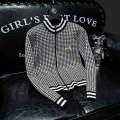 Sweater Men's Fall 2021 Cardigan Thin Houndstooth Sweater Loose Casual Jacket Sweater Zipper|Cardigans| - Officematics