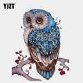 YJZT 12.4CM*15.6CM Interestingly Hand painted Blue Owl PVC Car Sticker 11 01326|Car Stickers| - Officematics.com
