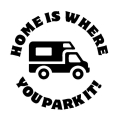 Home Is Where You Park It Vinyl Sticker Ideal For Campervan Motorhome Window Caravan Accessories - Car Stickers - Officematics.c