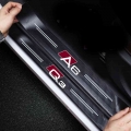 4 Pcs Car Door Sill Leather Sticker Carbon Fiber Protective Stickers For Audi A3 A4 A5 A6 A7 A8 Q3 Q5 Q7 Q8 Auto Accessories - C