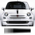 Car Hood Bonnet Stickers For Fiat 500 Abarth Auto Diy Stripes Styling Decoration Tuning Accessories Vinyl Film Decals - Car Stic