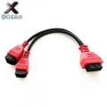 High quality For Chrysler cable 12+8 connector works for LAUNCH X431/OBDSTAR/Autel Maxisys for chrysler 12 8 adapter cable|Car D