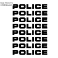 Volkrays 8 X Personality Car Sticker Police Reflective Stickers Decals Motorcycle Decorative Accessories Black/silver,16cm*2cm|C