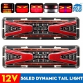 2pcs 12V LED Car Trailer Truck Rear Tail Lights Stop Brake Turn Signal Lamp Indicator Lamp Taillight Caravans Bus RV Camper Bus|