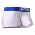Big Penis Sheath Underwear Boxer Men Cotton Bulge Enhancer Underpants Male Woven Men's Sports Panties Sexy Boxershorts White