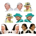 3d Car Sticker Funny Celebrity Car Rear Window Sticker Decals Car Sillusion Sticker For Queen Elizabeth For Pope Francis - Car S
