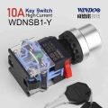 Windoo 2/3 Position Can Select Plastic Key Push Button Switch 22mm 1no1nc 2no Wdnsb1-y - Switches - Officematics.com