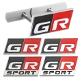 Car Sticker Gr Sport Decal Front Hood Grille Emblem Badge For Toyota Hv Yaris Rz Rc Rs Prius Lexus Harrier Grmn Logo Stickers -