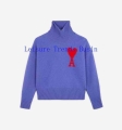 2021 New AMI Autumn And Winter Wear Loose Fashion Love Gentle Wind Turtleneck Sweater Bottom Top Turtleneck Round Neck Pullover|