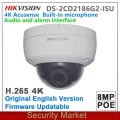 Original English Hikvision Ds-2cd2186g2-isu 8mp Cctv Poe Ir 4k Acusense Fixed Dome Network Camera - Ip Camera - Officematics.com