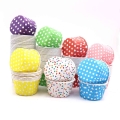 50pcs Muffin Cake Cupcake Cases Color Dot Oilproof Cupcake Liner Baking Cup Tray Case Wedding Party Caissettes Wrapper Paper - B